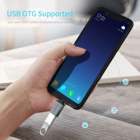 تصویر مبدل USB-C OTG لنشن کد C3 کابل تبدیل TYPE-C-USB USB