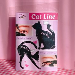 تصویر شابلون خط چشم گربه ای Cat Eyeliner Stencil