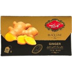 تصویر چای سیاه کیسه با طعم زنجبیل گلستان بسته 25 عددی 