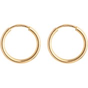 تصویر گوشواره حلقه ای طلا ۱۸ عیار کوچک قطر ۱ سانت 