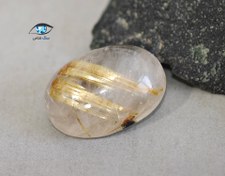 تصویر کوارتز مو طلایی طبیعی 5.6 قیراط 