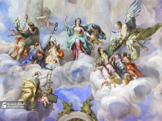 تصویر سقف کاذب مجازی طرح رومی و فرشته 