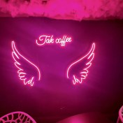 تصویر Angel wing design neon sign تابلو نئون طرح بال فرشته 
