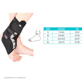 تصویر قوزک بند آتل دار تینور کد D-02 سایز Tynor Ankle Brace Code D-02 size