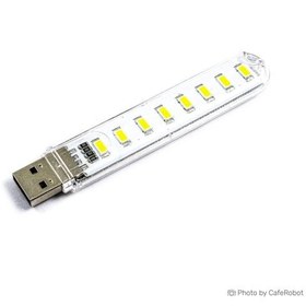 تصویر چراغ مطالعه USB آفتابی دارای 8 LED 