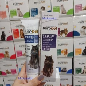 تصویر خمیر مالت مخصوص گربه عقیم شده یوروپت 100 گرم Europet Sterilised For Cat 100g