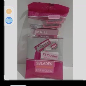 تصویر ژیلت ماتیز ۲تیغ 5دسته صابون دار - بانوان (صورتی) 