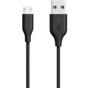 تصویر کابل تبدیل USB به microUSB انکر مدل A8132 PowerLine طول 0.9 متر سفید کابل تبدیل USB به micro USB microUSB