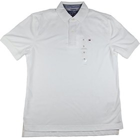 تصویر Tommy Hilfiger Mens Interlock Polo, White, X-Large 