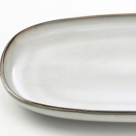 تصویر دیس 19*31 سانت طوسی ایکیا مدل GLADELIG Plate, grey, 31x19 cm IKEA