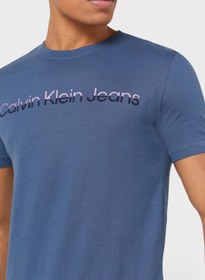 تصویر تی‌شرت گردن گرد لوگو برند calvin klein jeans Logo Crew Neck T-Shirt