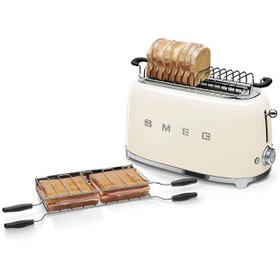 تصویر توستر اسمگ مدل TSF02 سفید Smeg TSF02WHUK Toaster