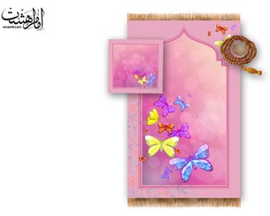 تصویر سجاده جانماز دخترانه ویژه جشن تکلیف جنس مخمل مبلی و چاپ سابلیمیشن