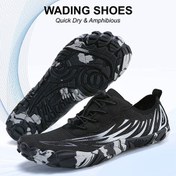 تصویر کفش آبی plankzone مدل Deep ocean رنگ سفید مشکی 