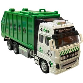 تصویر کامیون فلزی حمل زباله 