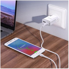 تصویر شارژر دیواری هوکو مدل C88A به همراه کابل MICROUSB شارژر دیواری هوکو مدل C88A به همراه کابل MICROUSB