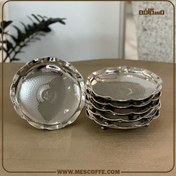 تصویر پیش دستی مسی کروم پایه دار(کد149) 