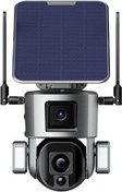 تصویر دوربین مدار بسته بی سیم سولار CRONY D5 WiFi-4K-8MP Solar Dual Linkage Battery PT Camera 8MP | بدون نیاز به تنظیم فوکوس، تصویر پس از نصب واضح است Solar triple-lenz linkage Camera 10x z CRONY D5 WiFi-4K-8MP Solar Dual Linkage Battery PT Camera 8MP Wireless CCTV Camera | No need to adjust the focus, the image is clear after installation