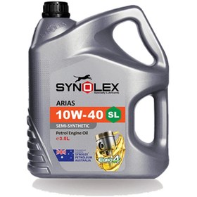 تصویر روغن موتور بنزینی سینولکس نیمه سینتتیک 10W40 SL حجم 3.5لیتر Synolex Arias SAE 10W-40 API SL 3.5L