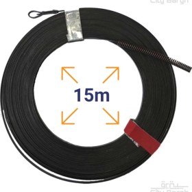 تصویر فنر سیم کشی فلزی ۱۵متر Metal Cable Pulling Fish Tape 15m