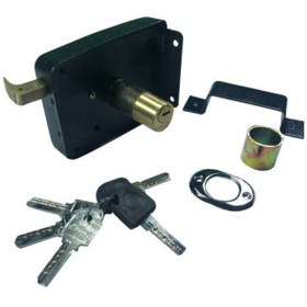 تصویر قفل حیاطی رجبی کلید ساده مدل 6624 