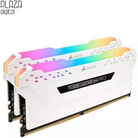 تصویر رم دسکتاپ DDR4 دو کاناله 3600 مگاهرتز کورسیر CL18 مدل VENGEANCE RGB PRO White ظرفیت 16 گیگابایت 