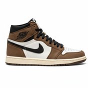 تصویر کفش کتونی جردن ۱ تراویس اسکات موکا ساقدار کد 294863 