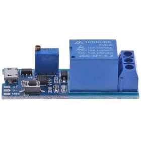 تصویر ماژول تایمر ۵۵۵ همراه با رله ۵ ولت تک کانال مدل OnDelay 