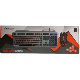 تصویر ماوس و کیبورد گیمینگ با سیم جرتک مدل KM950 ا Jerteck KM950 Wired Gaming Mouse & Keyboard Jerteck KM950 Wired Gaming Mouse & Keyboard