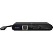 تصویر هاب 4 پورت USB-C بلکین مدل AVC005btBK | مشکی | گارانتی 12 ماهه پوزیترون هاب لپ تاپ بلکین