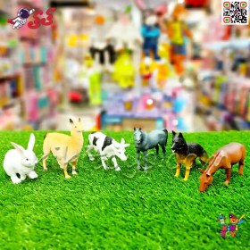 تصویر حیوانات اهلی و مزرعه اسباب بازی ست فیگور حیوانات 12 عددی FARM CUTE ANIMALS 1881 