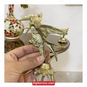 تصویر دکوری برنجی برنزی مدل پرستو Swallow model brass decoration