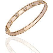 تصویر دستبند النگویی طلایی ون کلیف 