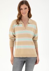 تصویر پلیور زنانه بژ یو اس پولو 