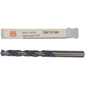 تصویر مته آهن 5 درصد Hss کبالت تایگر TIGER سایز 12 میلیمتر 