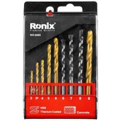 تصویر ست مته 9 عددی رونیکس Ronix RH-5585 Ronix RH-5585 Mixed Drill Bit Set Titanium Coated