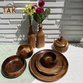 تصویر بشقاب چوبی سایز ۱۸ 