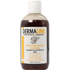 تصویر تونر ضد لک درمالاین 250 میل ا Dermaline Skin Lightening Solution TONER 250 ML Dermaline Skin Lightening Solution TONER 250 ML