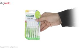 تصویر برس بين دندانی تراولر شماره 3 سبز جی يو ام کد 1414 GUM Green Interdental brush TRAVLER number 03 CODE 1414