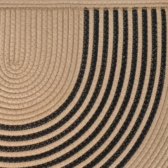 تصویر پادری نیم دایره راه راه - کرم تیره / ۸۰*47 