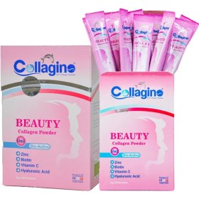 تصویر کلاژینو بیوتی پودر کلاژن بایو اکتیو ساشه 30عددی COLLAGINO BEAUTY POWDER COLLAGEN BIO-ACTIVE 30 SACHET