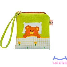 تصویر کیف دستی طرح خرس و گل 