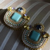 تصویر گوشواره حوض فیروزه (آبی تیره) 