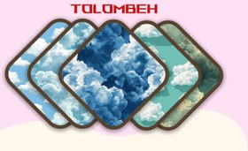 تصویر پک ۵ عددی پترن طرح ابری 