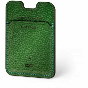 تصویر کیف جاکارتی چرم ماهوت مدل Slim Pocket-Alborz Green مناسب گوشی Nokia 6 
