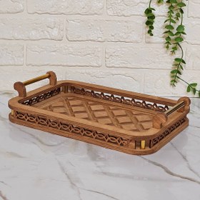 تصویر سینی چوبی مستطیل گاد 