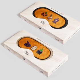 تصویر ست دونفره چشم بند خواب طرح هالووین نارنجی Kava Coral S83 Sleep Mask