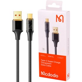 تصویر کابل تایپ سی فست شارژ Mcdodo CA-209 6A QC4.0 PD 100W 1.8m Mcdodo CA-209 6A QC4.0 PD 100W 1.8m Type-C Charge and Data Cable