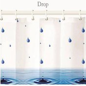 تصویر پرده حمام 190*240 رزین تاژ طرح قطره Drop 