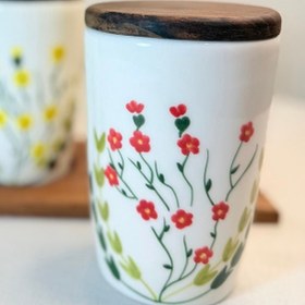 تصویر پاسماوری سرامیکی طرح گل بهاری 